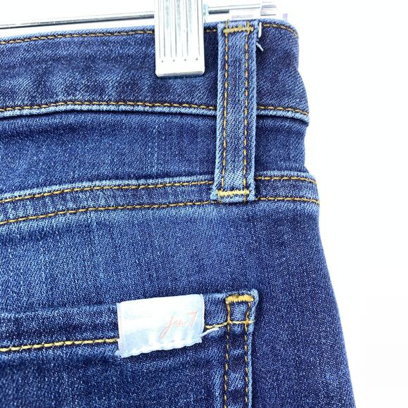 7 For All Mankind Jen7 Ankle Skinny Jeans Womens Sz 6 Medium Wash Stretch Denim - Picture 3 of 8